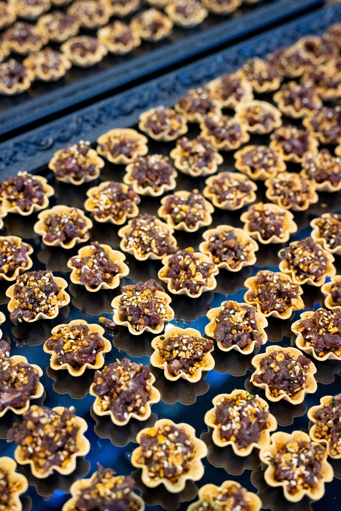 Wagyu Beef Canape, on trays for 1200 people at the Australian Tourism Exchange