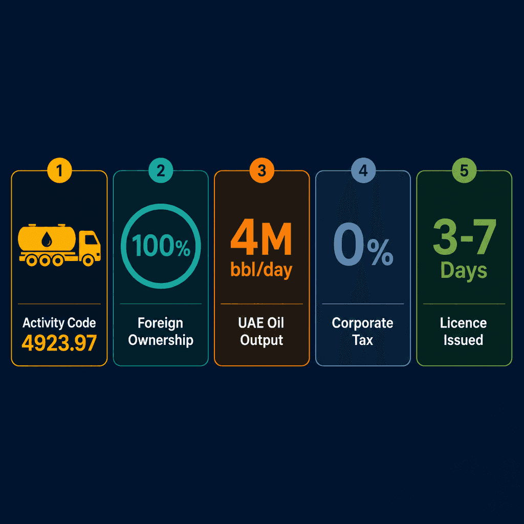 Infographic: Apply for a Petroleum Transport Business License in Dubai