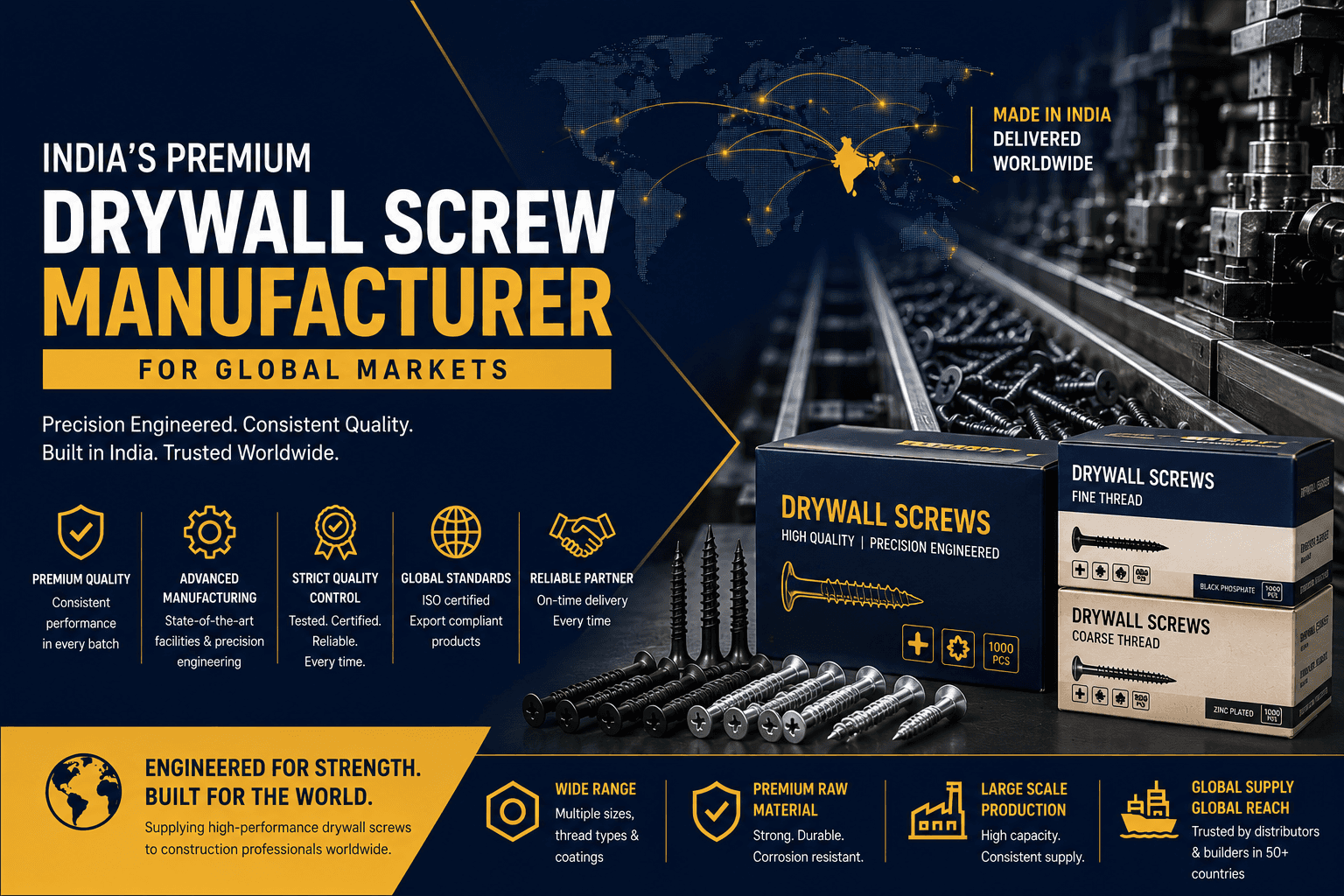 premium drywall screws for construction applications