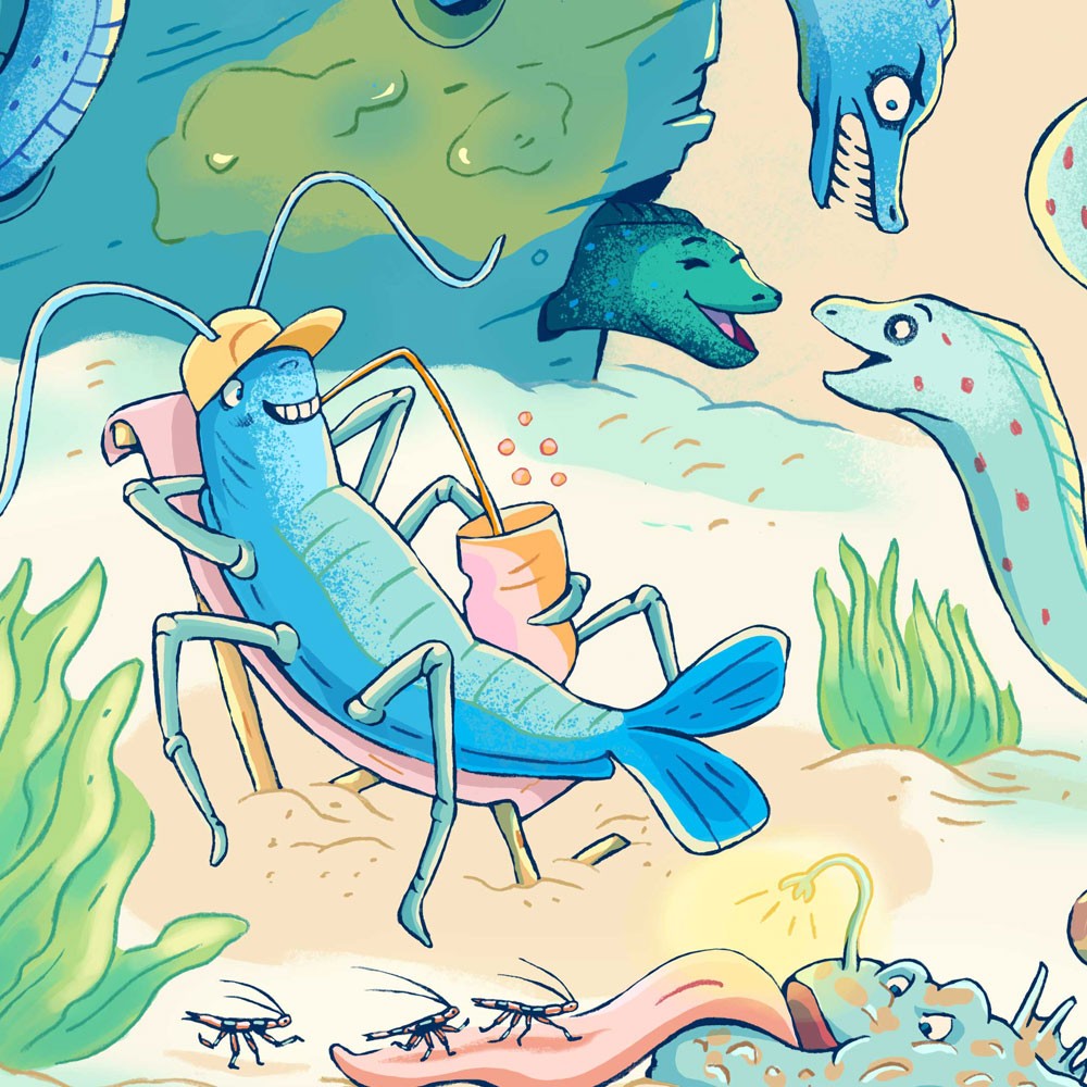 Botanische Skizze Wiesenblumen