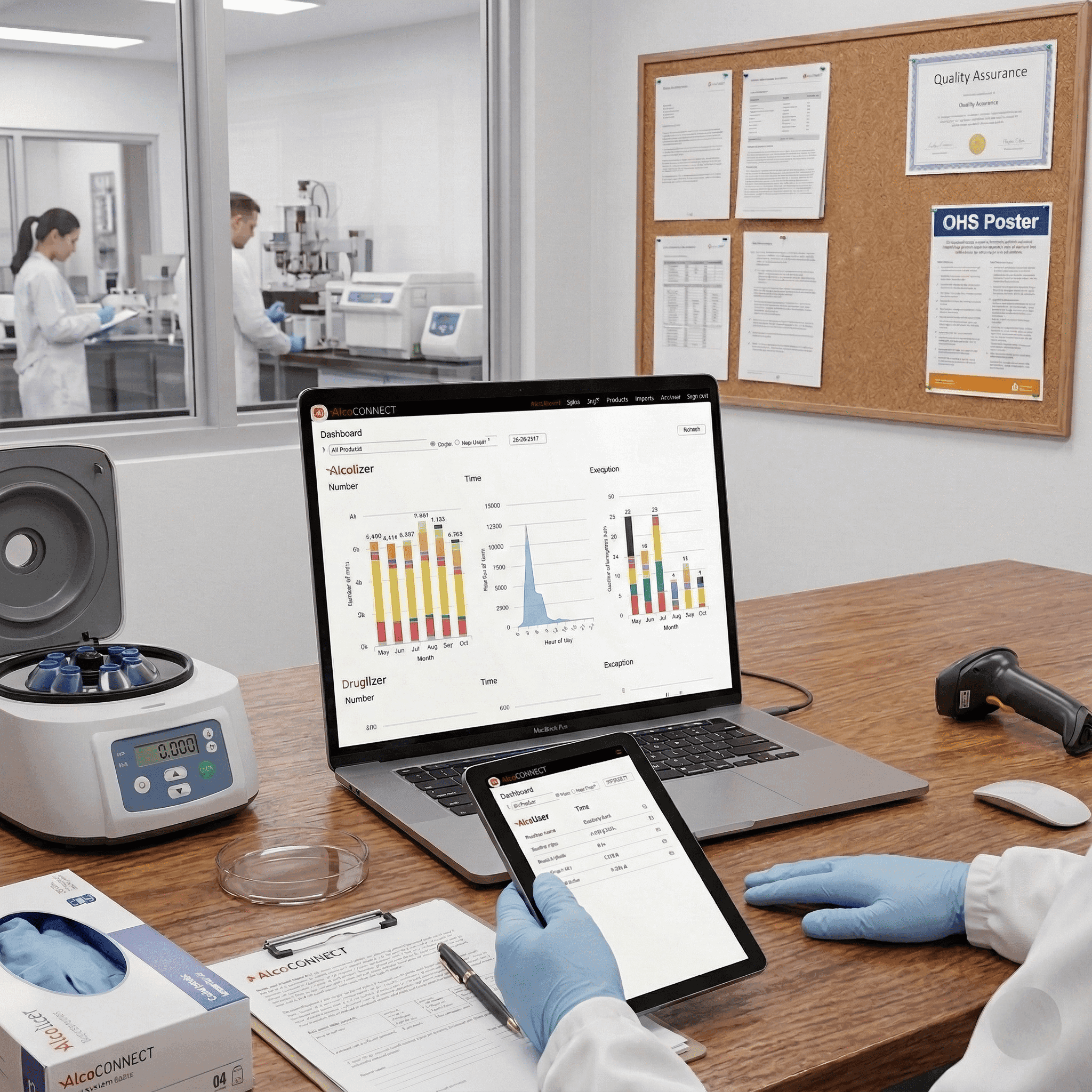 Análise de dados de testes de alcoolemia em laboratório com dashboard de etilômetros Alcolizer para controle operacional