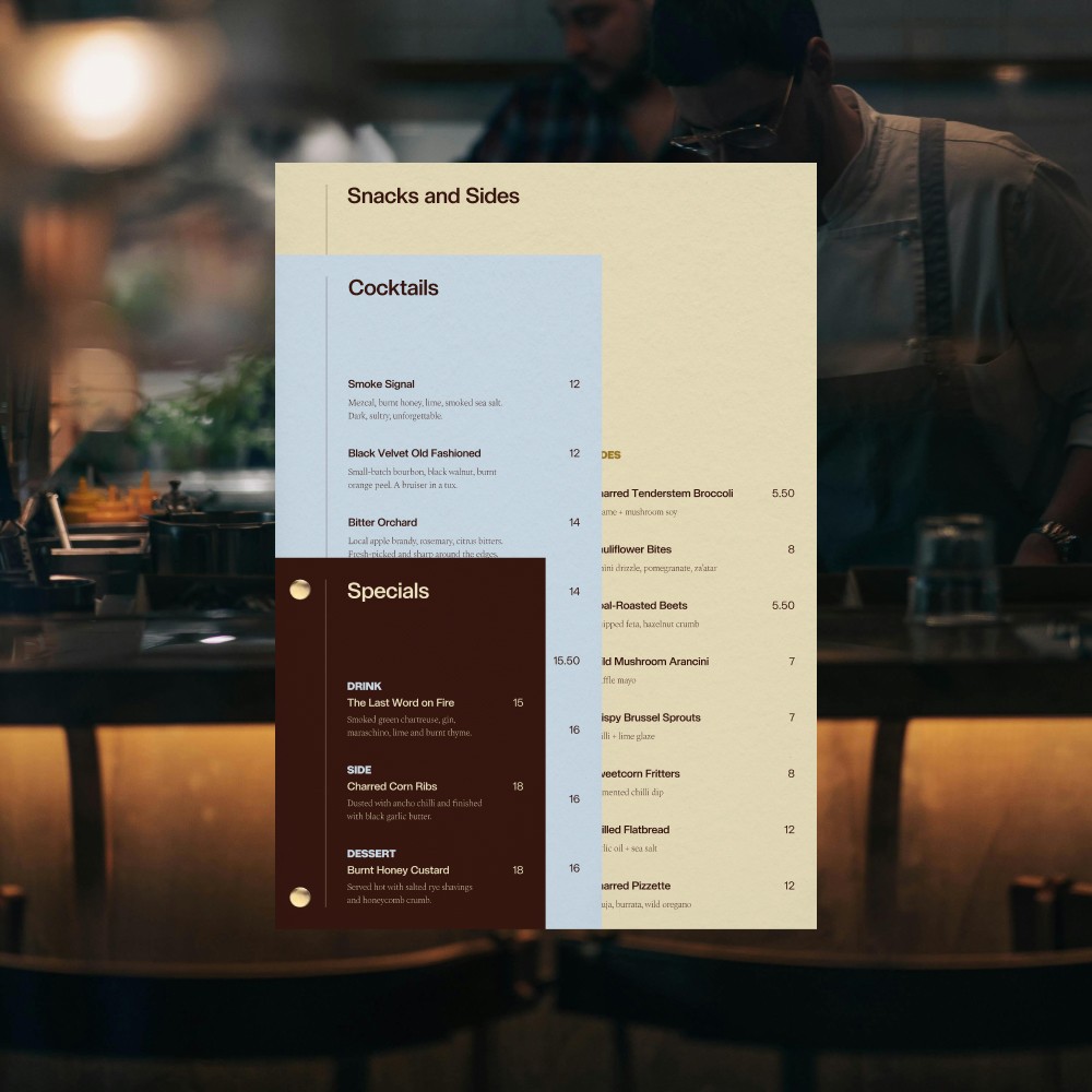 Menu design