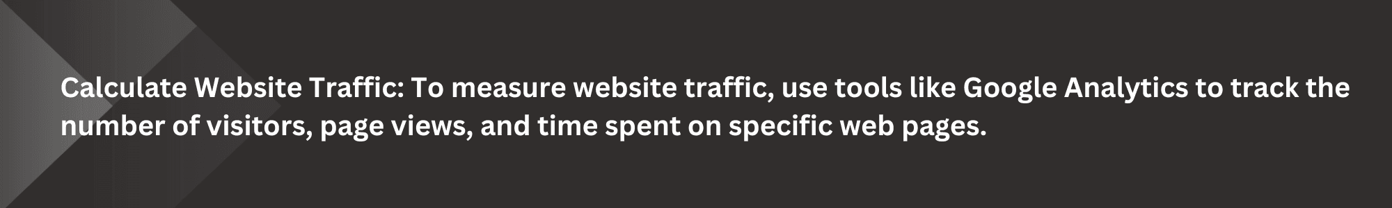 how to calculate website traffic in text 