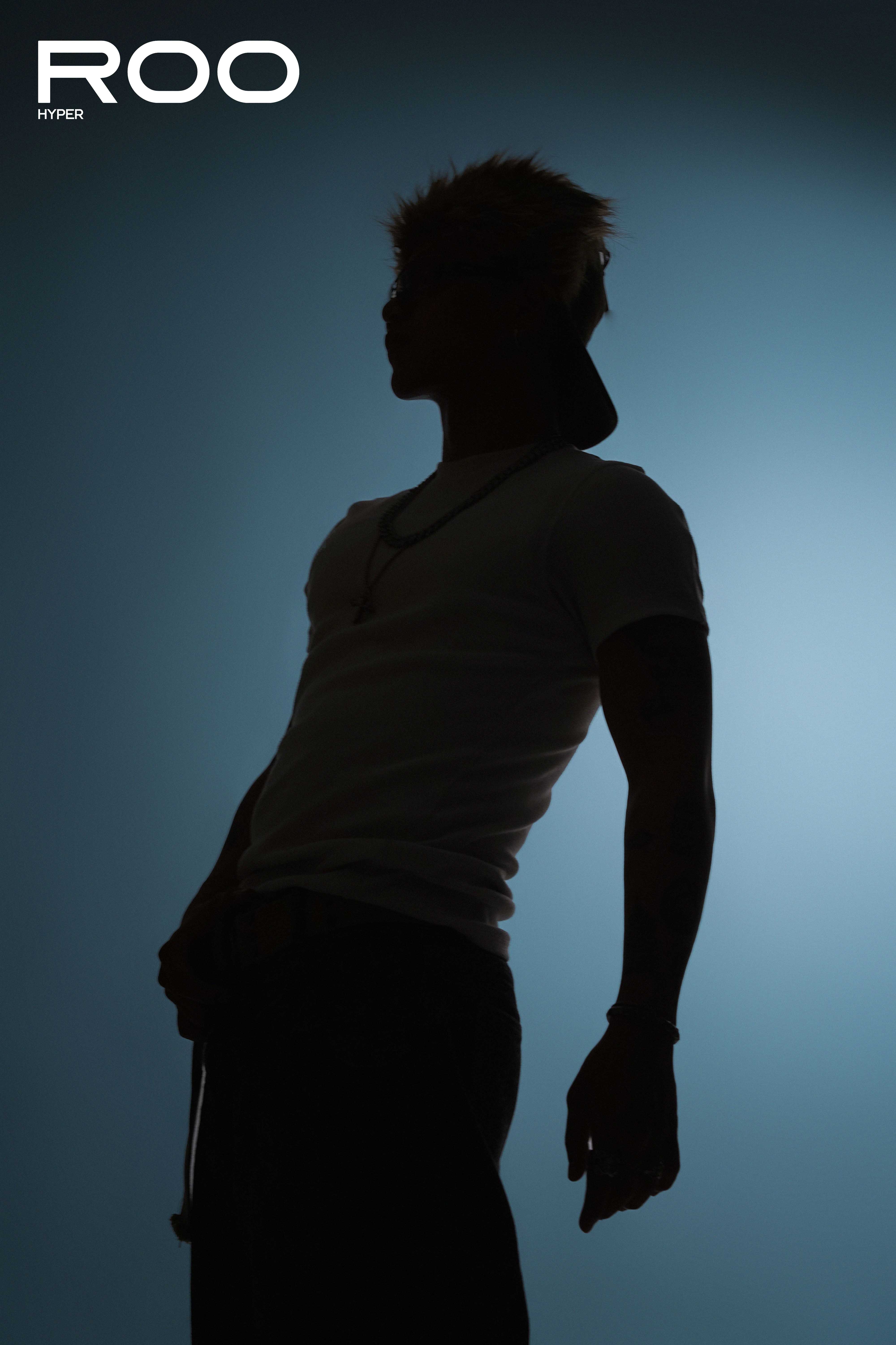 Shadow image of a Woman with Linear yellow bg