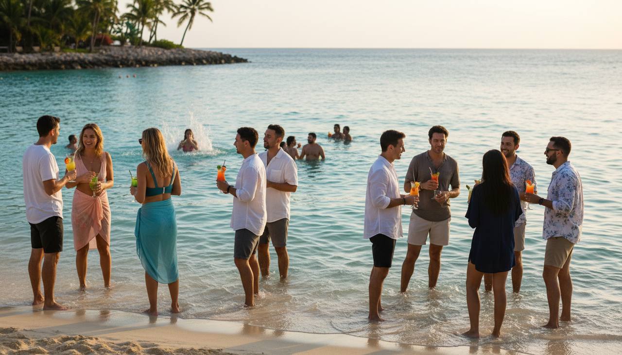 A man learning to surf