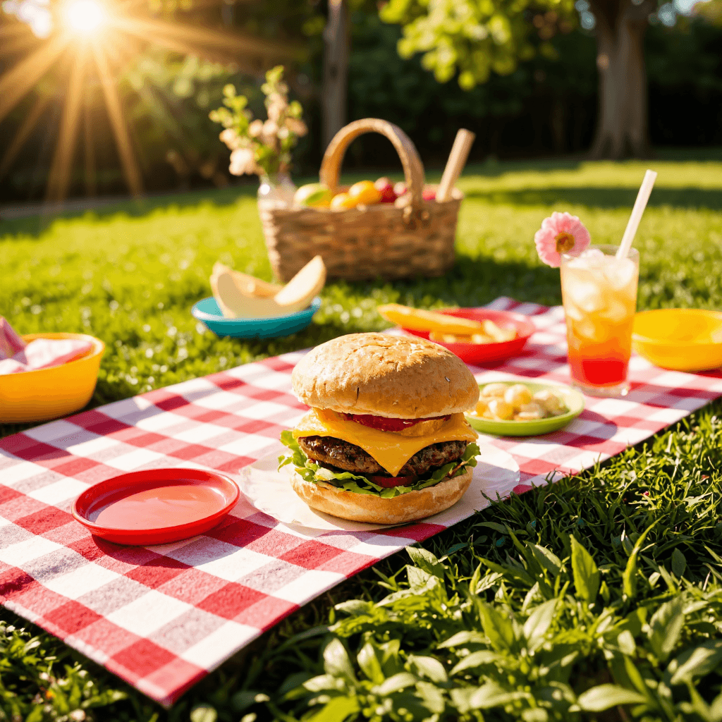 product photography of cheeseburger