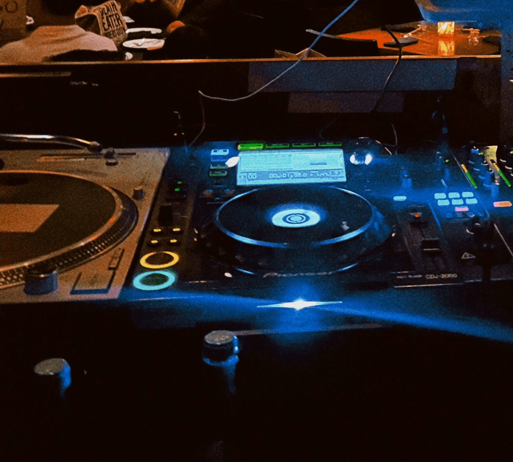 DJ mixing a track