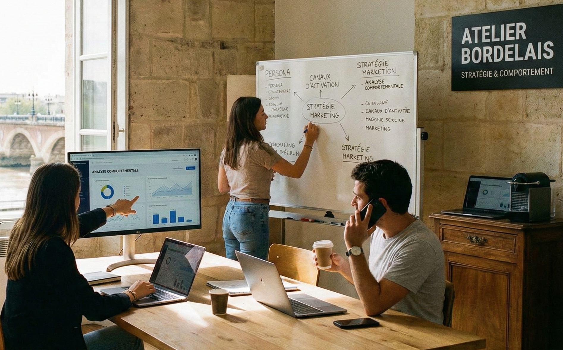 une agence marketing qui travaille avec l'analyse comportementale 