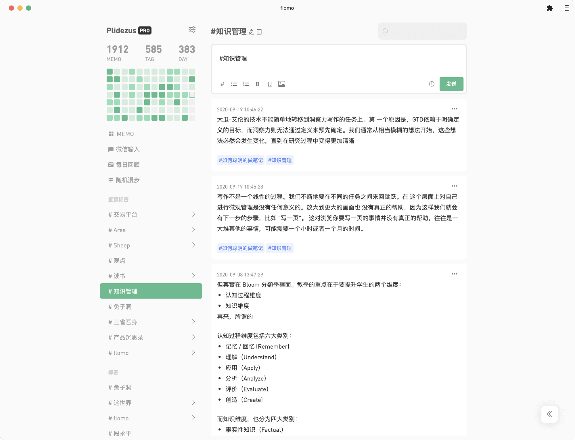 Notion 知识管理界面截图