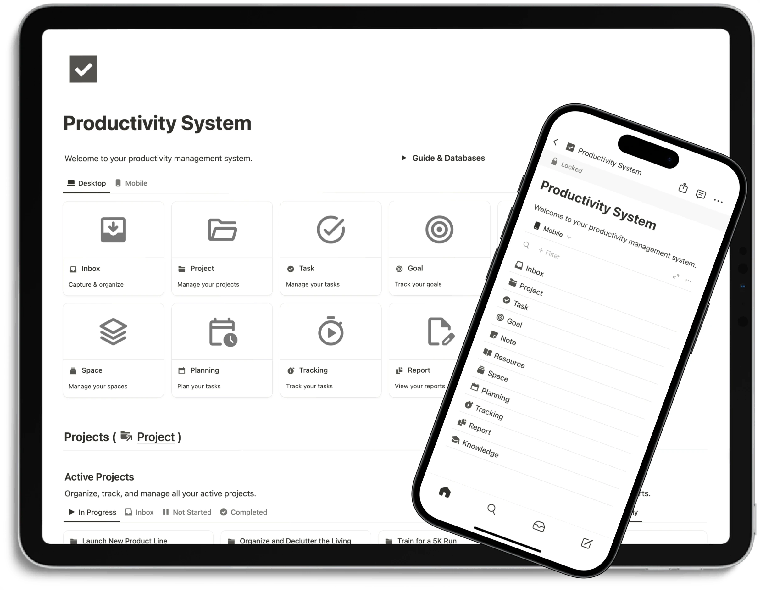 Notion Productivity System - Multi-Device