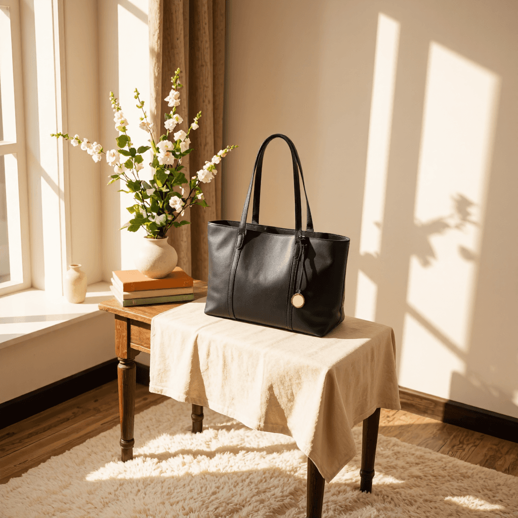 product photography of tote bag