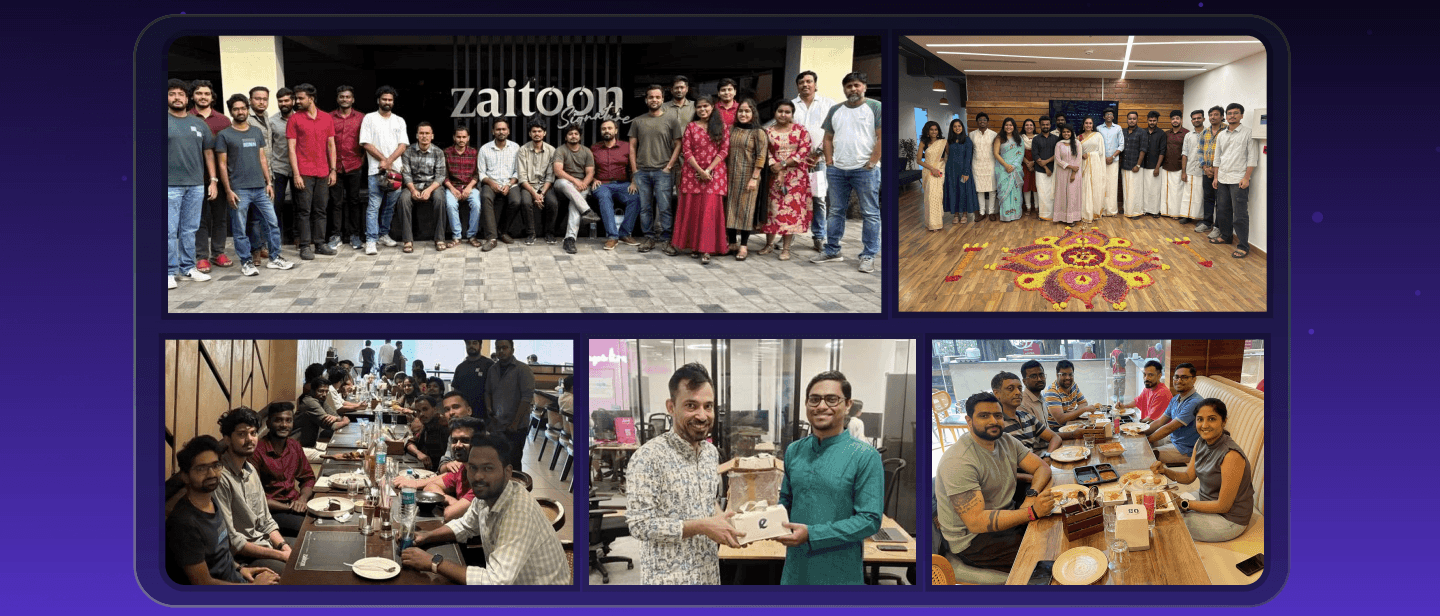 Employees of entropik captured during team lunch and employee engagement activities