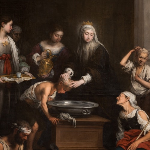 "匈牙利的圣伊丽莎白治愈病人" - 巴托洛梅·埃斯特班·穆里略