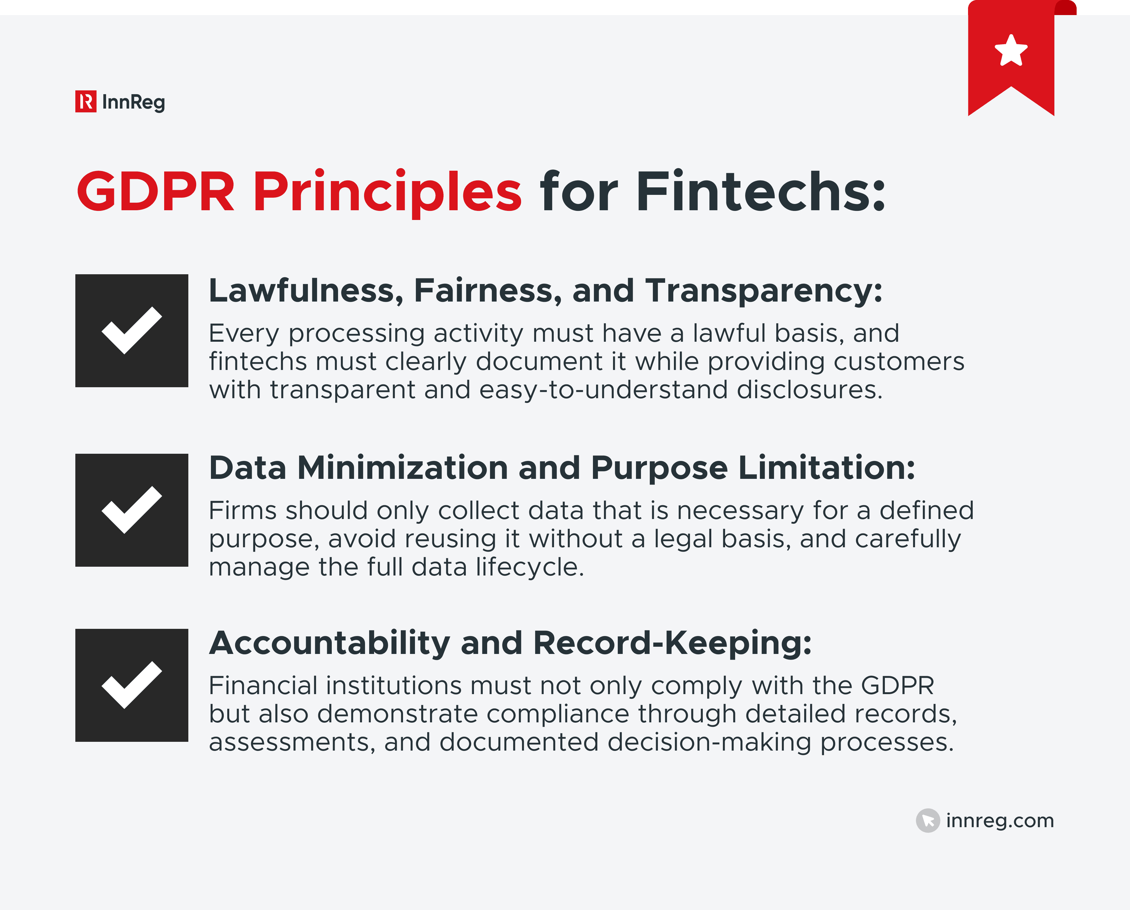 GDPR Principles for Fintechs