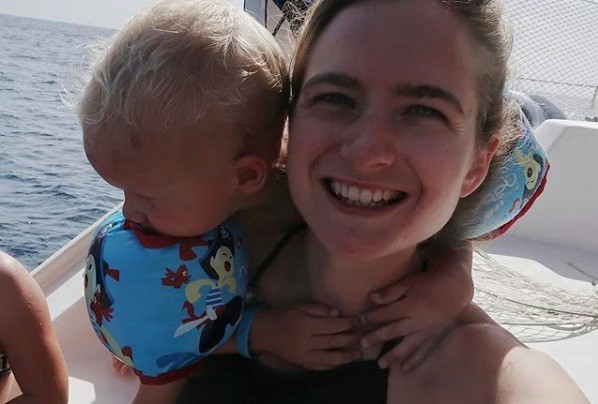 Angel Bente on a world trip with babysitting family