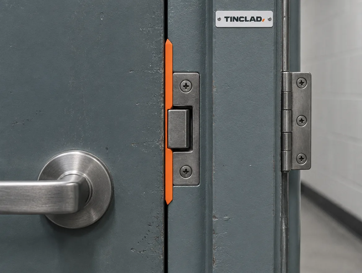 Same fire door after repair, gap within limits