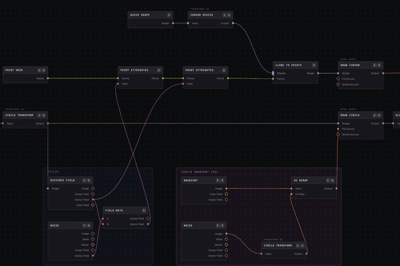 An image of Caddis' node graph panel