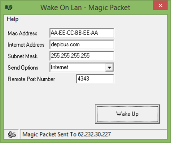Wake on LAN Software Depicus 