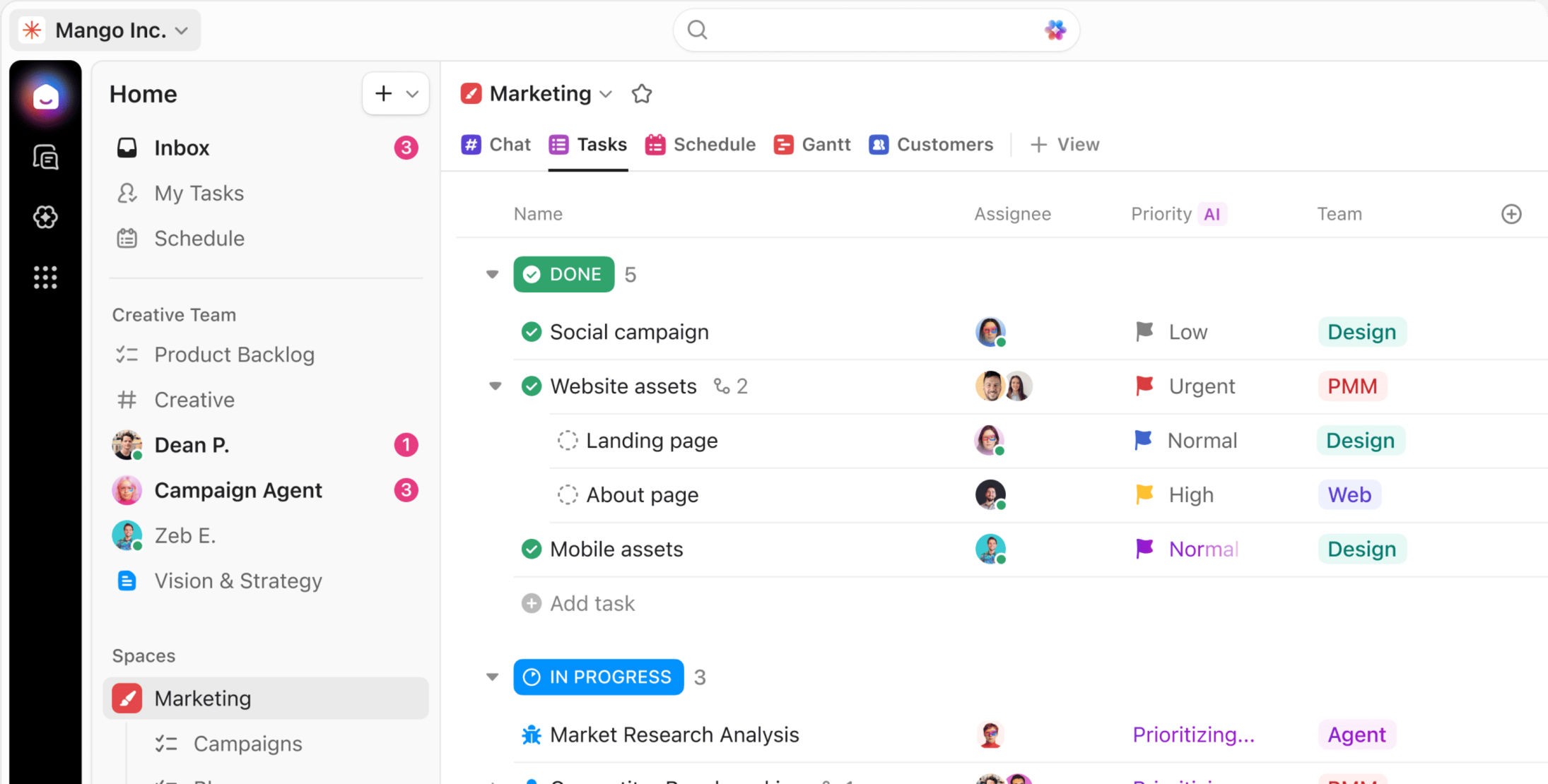 ClickUp screenshot