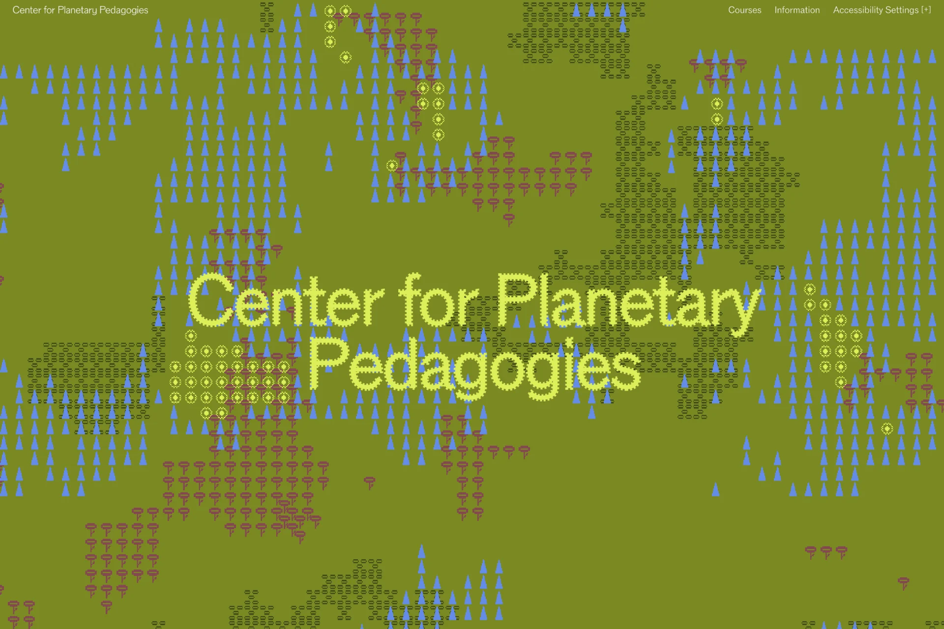 Screenshot of Center for Planetary Pedagogies website