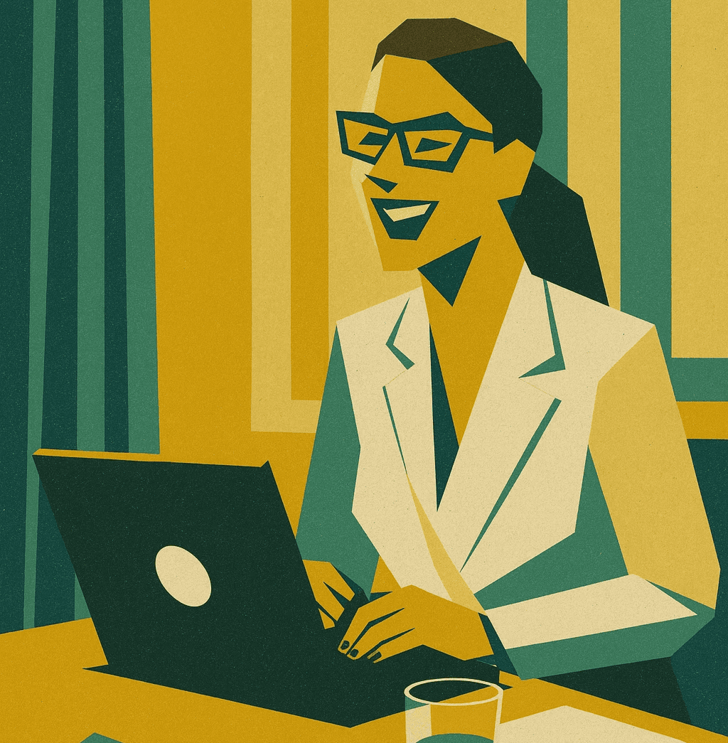 Aula moderna con una docente che parla davanti a un gruppo di adulti attenti, durante un corso di comunicazione e public speaking.