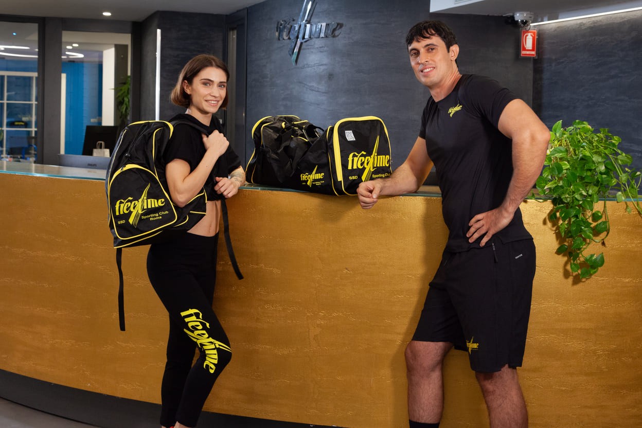 Sala pesi cardio attrezzature Technogym palestra Freetime Monteverde