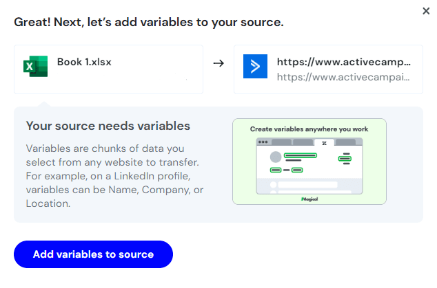 How to autofill in Excel without dragging - Use Magical's transfers step 2