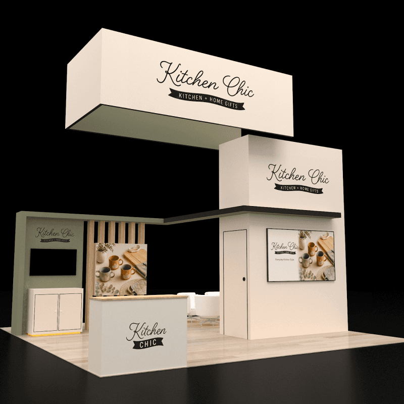 20x20 trade show booth for kitchen, home, gift, and lifestyle products