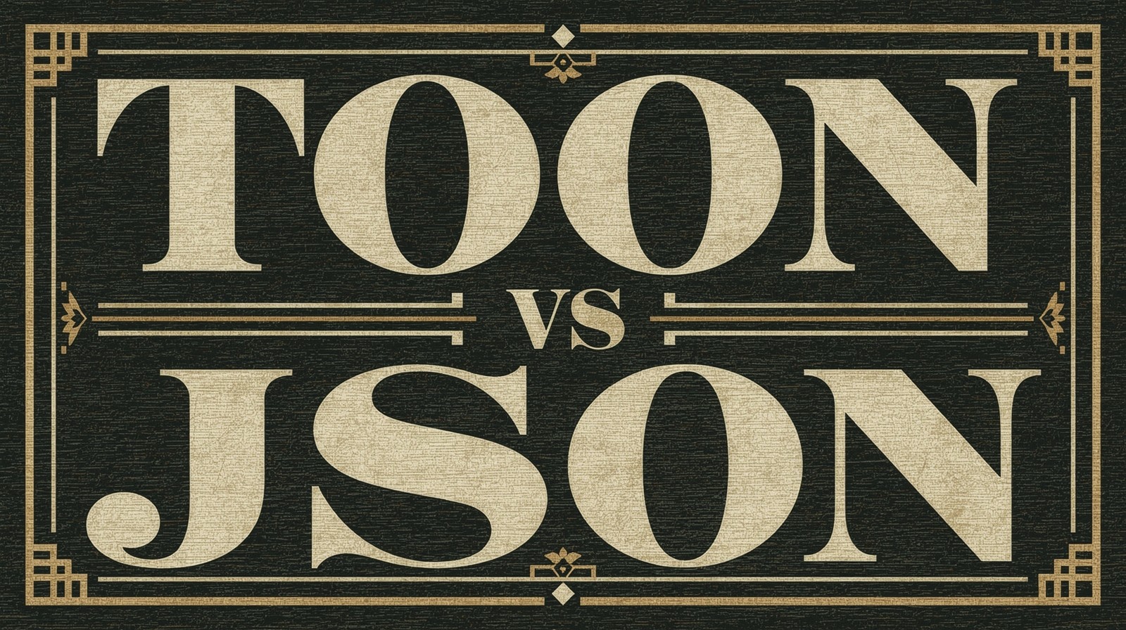 script lettering that makes the design stand out, featuring the statement TOON VS JSON
