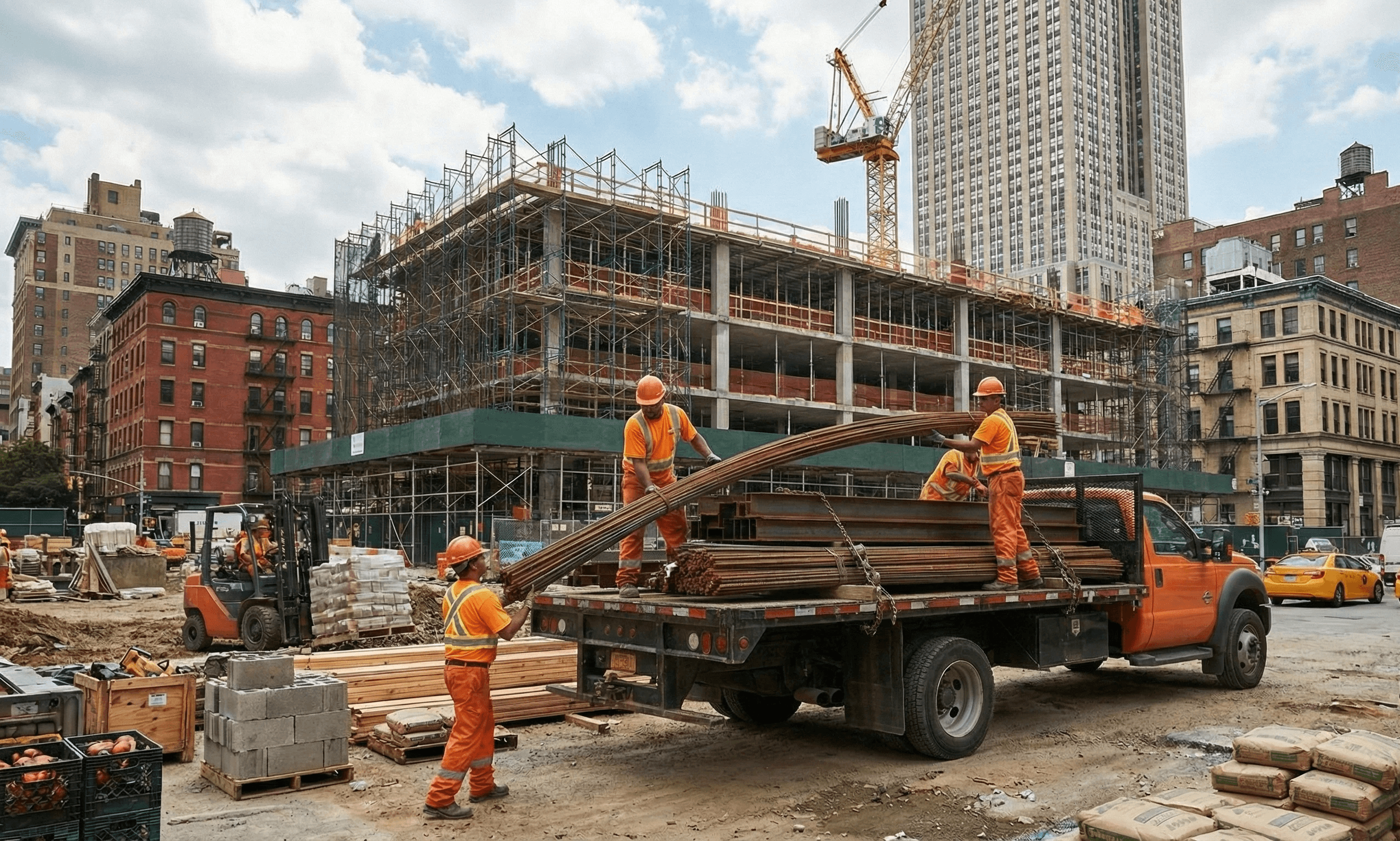 same day construction supplies courier in New York City