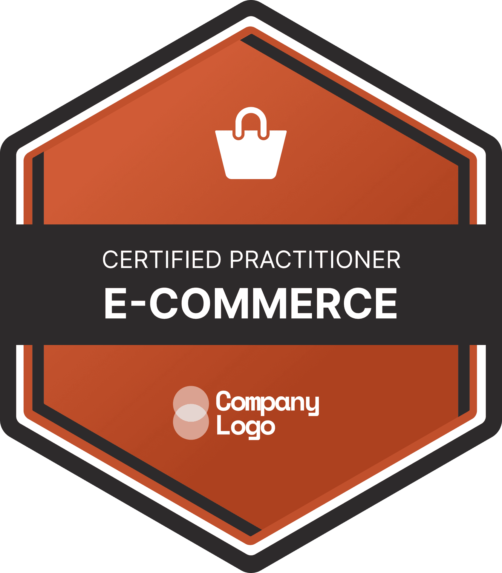 Wauld - Modern and organized red course completion badge template