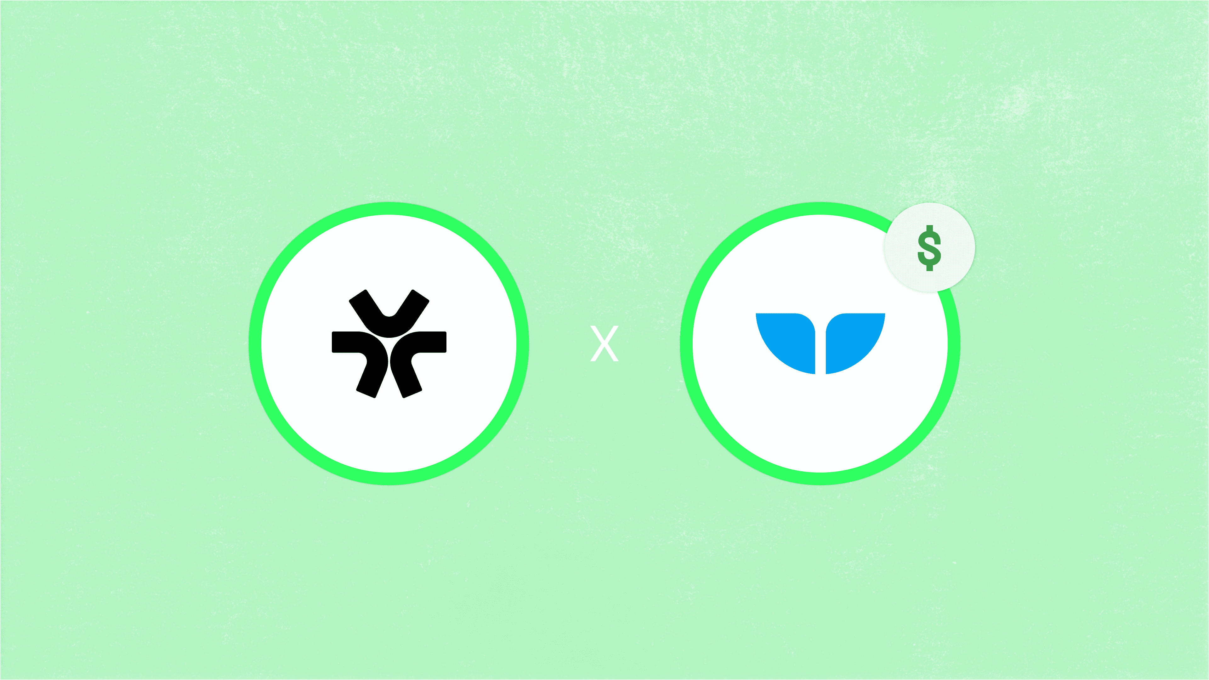A stylized illustration of a green dollar bill against a diagonal split background of yellow and blue, symbolizing financial efficiency and cloud cost optimization.
