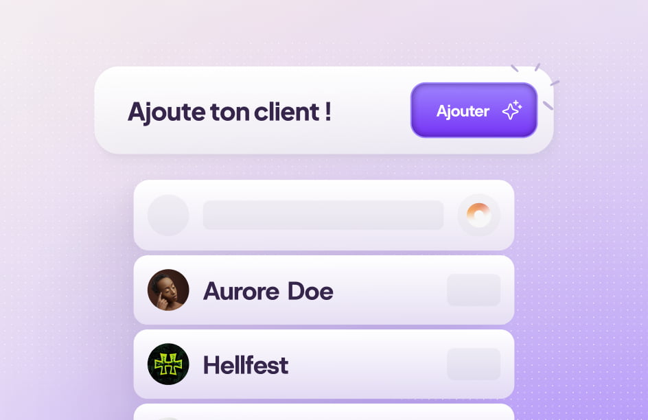 ajoutez votre client