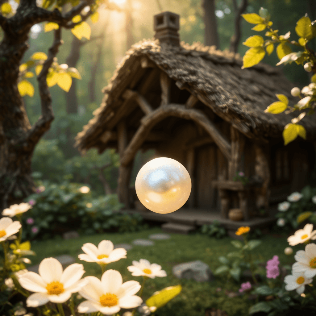 product photography of a round decorative pearl, often used in crafts or jewelry making