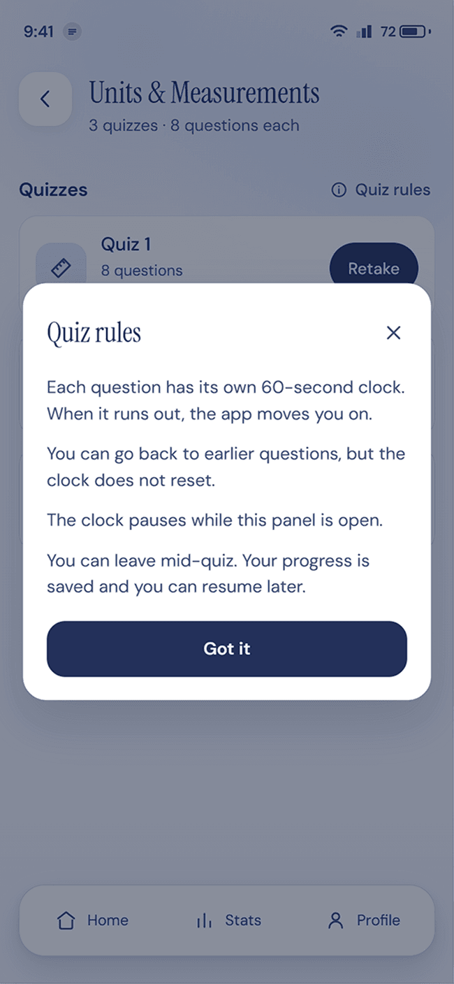 JEE Prep App learning path screen (3 of 3)