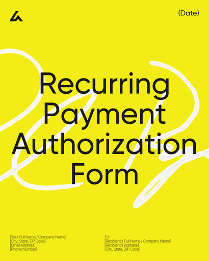 Recurring Payment Authorization Form