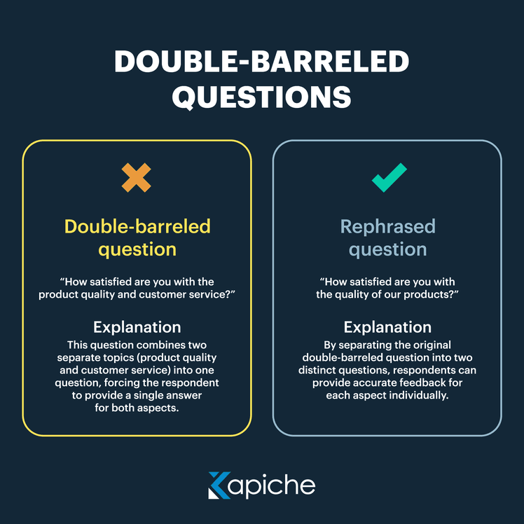 Double barreled questions example