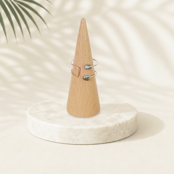 Bague de créateur avec Keshi de Tahiti - collection Fine Jewelry