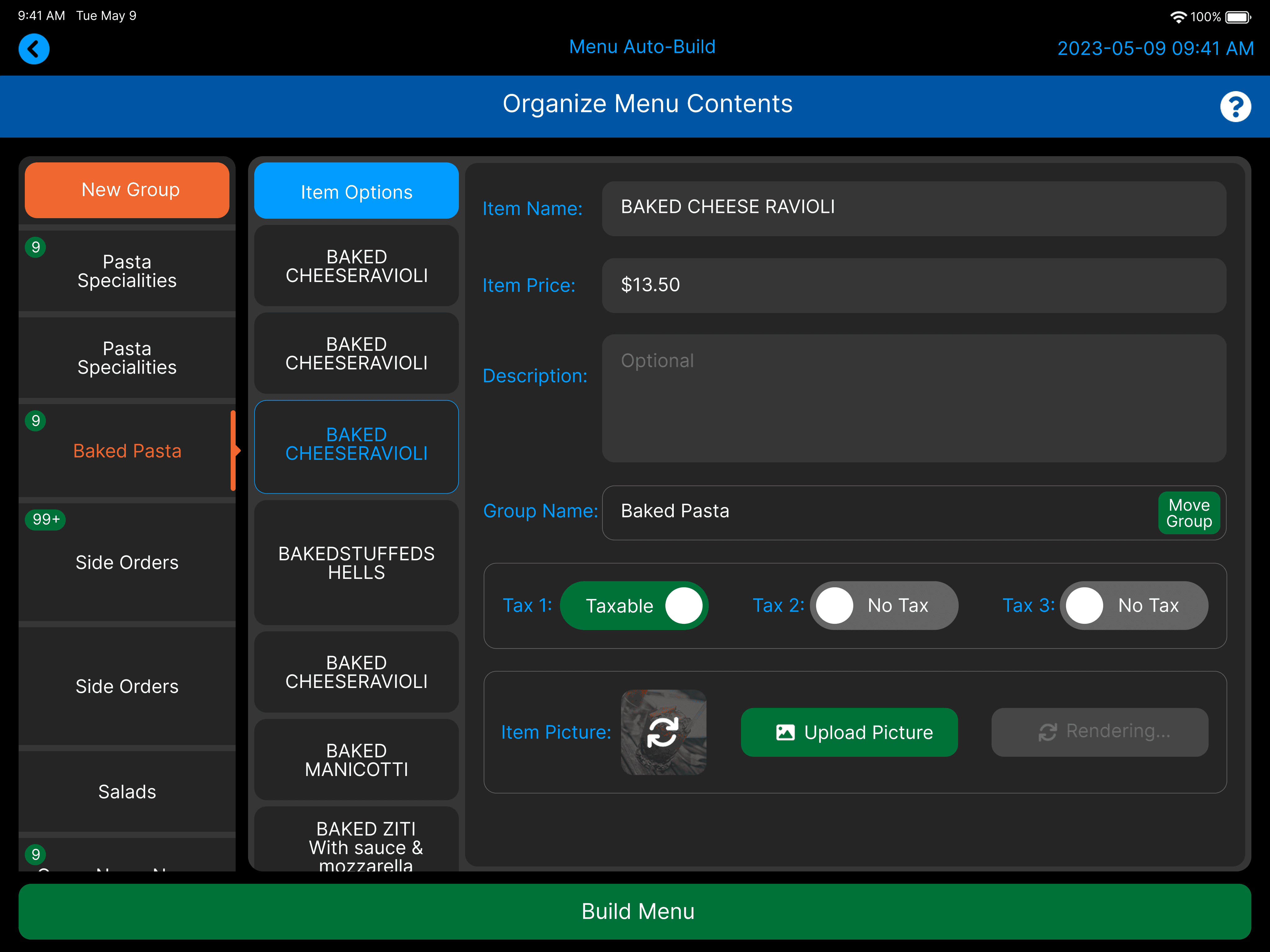 ALDELO EXPRESS Al Menu Builder