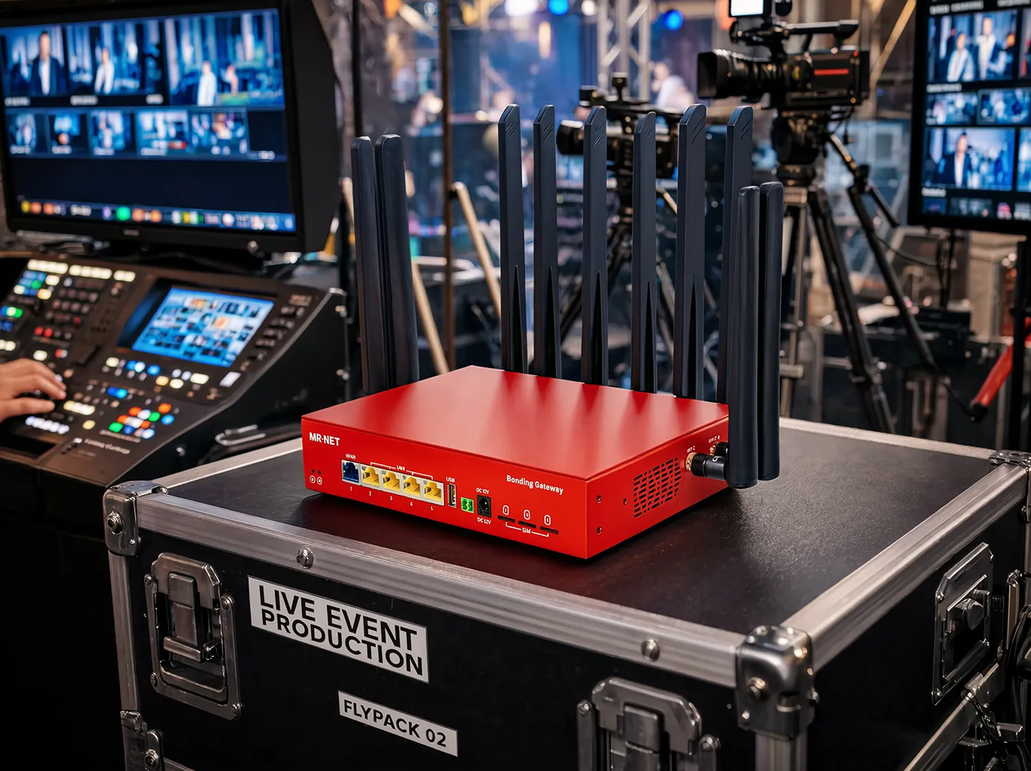 Bonded cellular setup for live event production at a venue