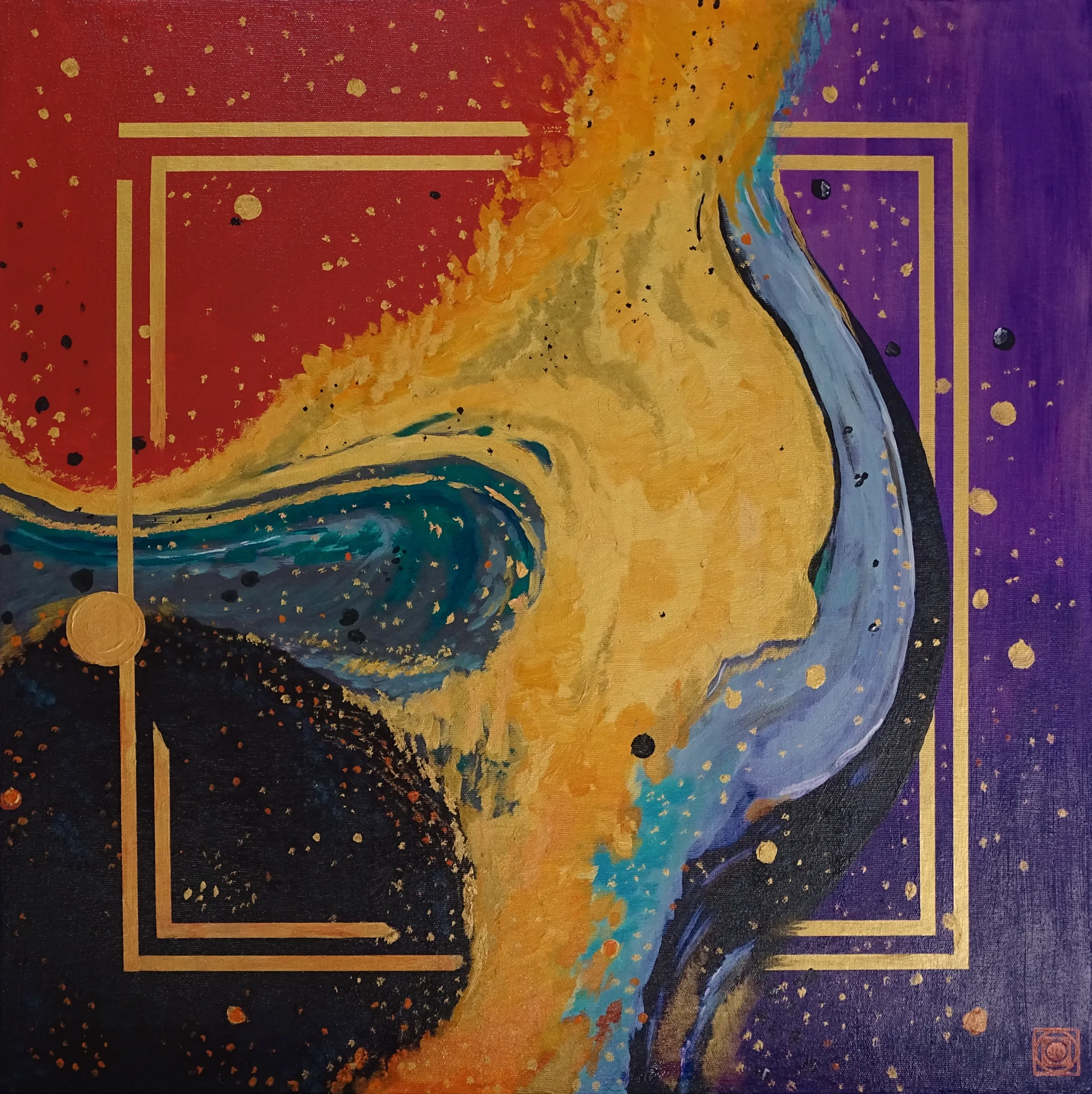 The Beginning, acrylic on canvas by Kubshar