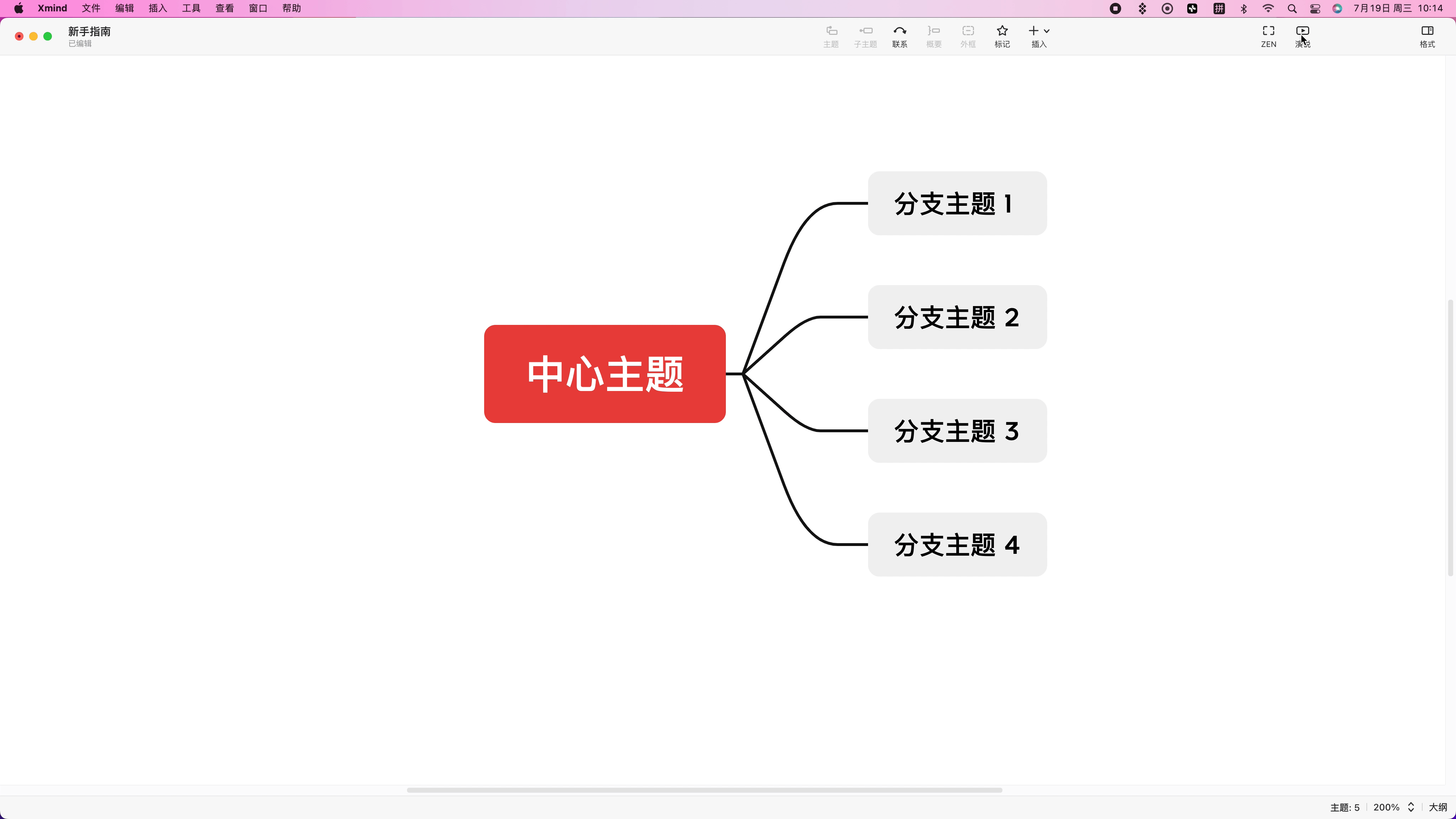 思维导图展示页面