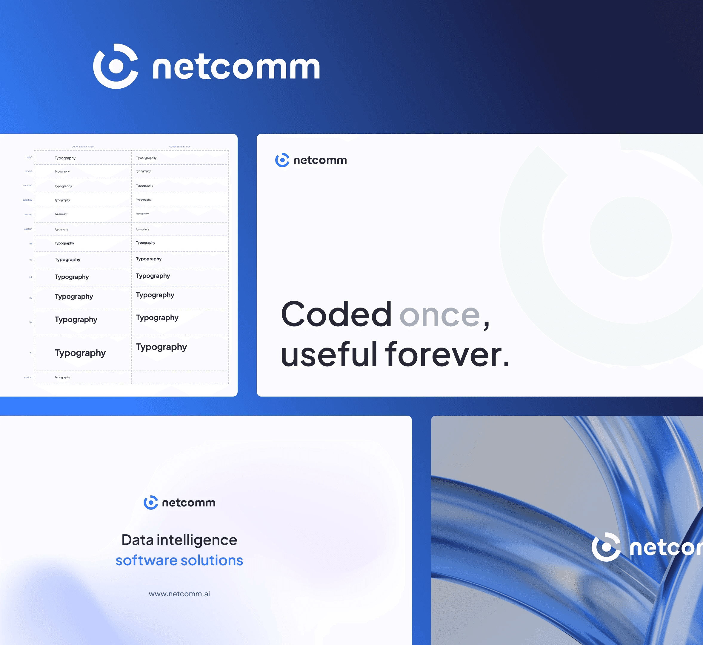 Set of modern, dark-mode UI components