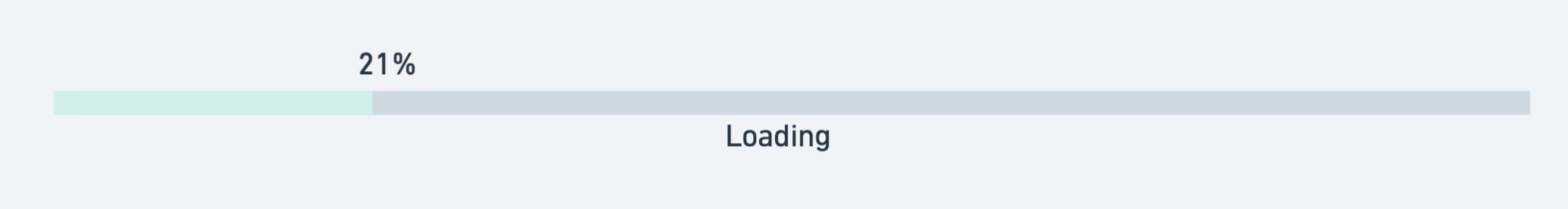 Progress indicator with percentage completion
