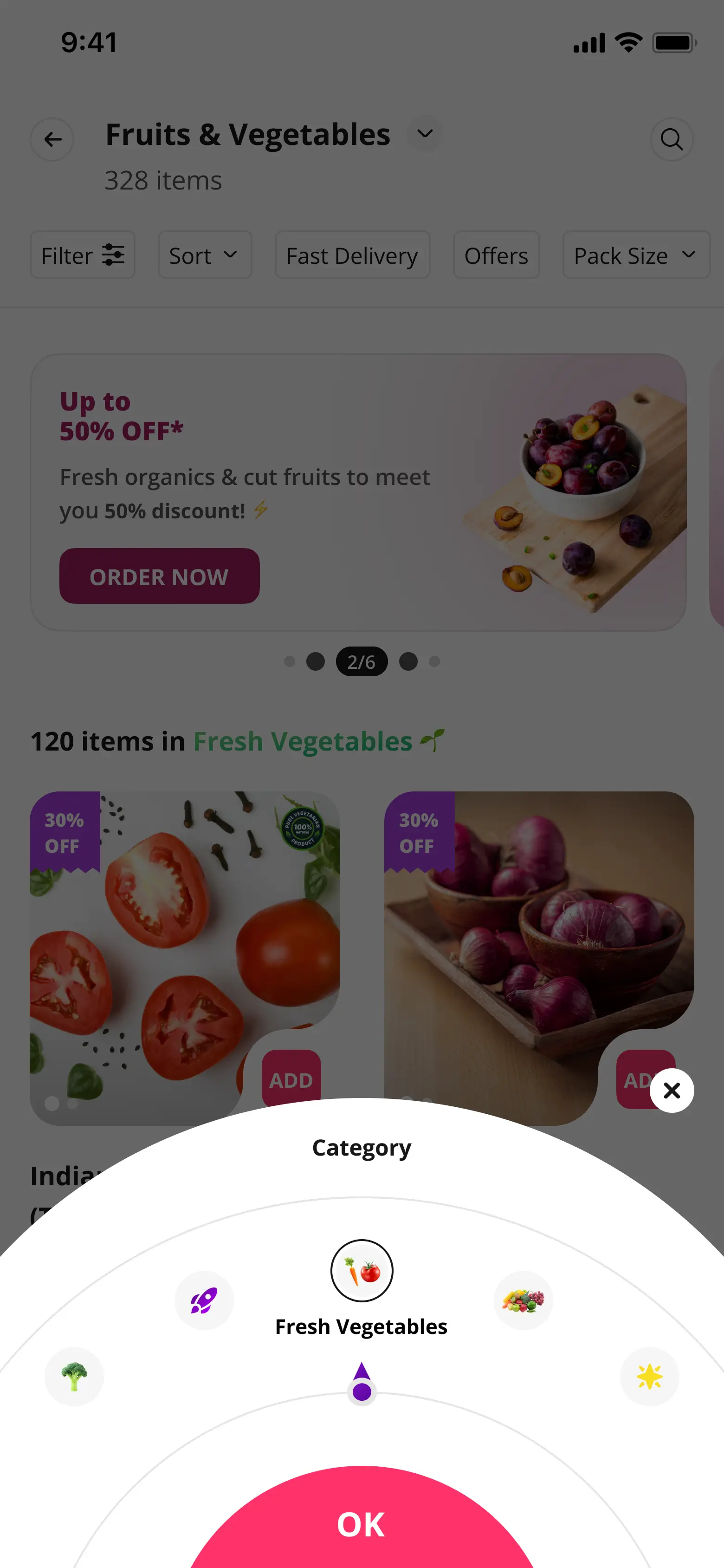 Zepto Category Screen