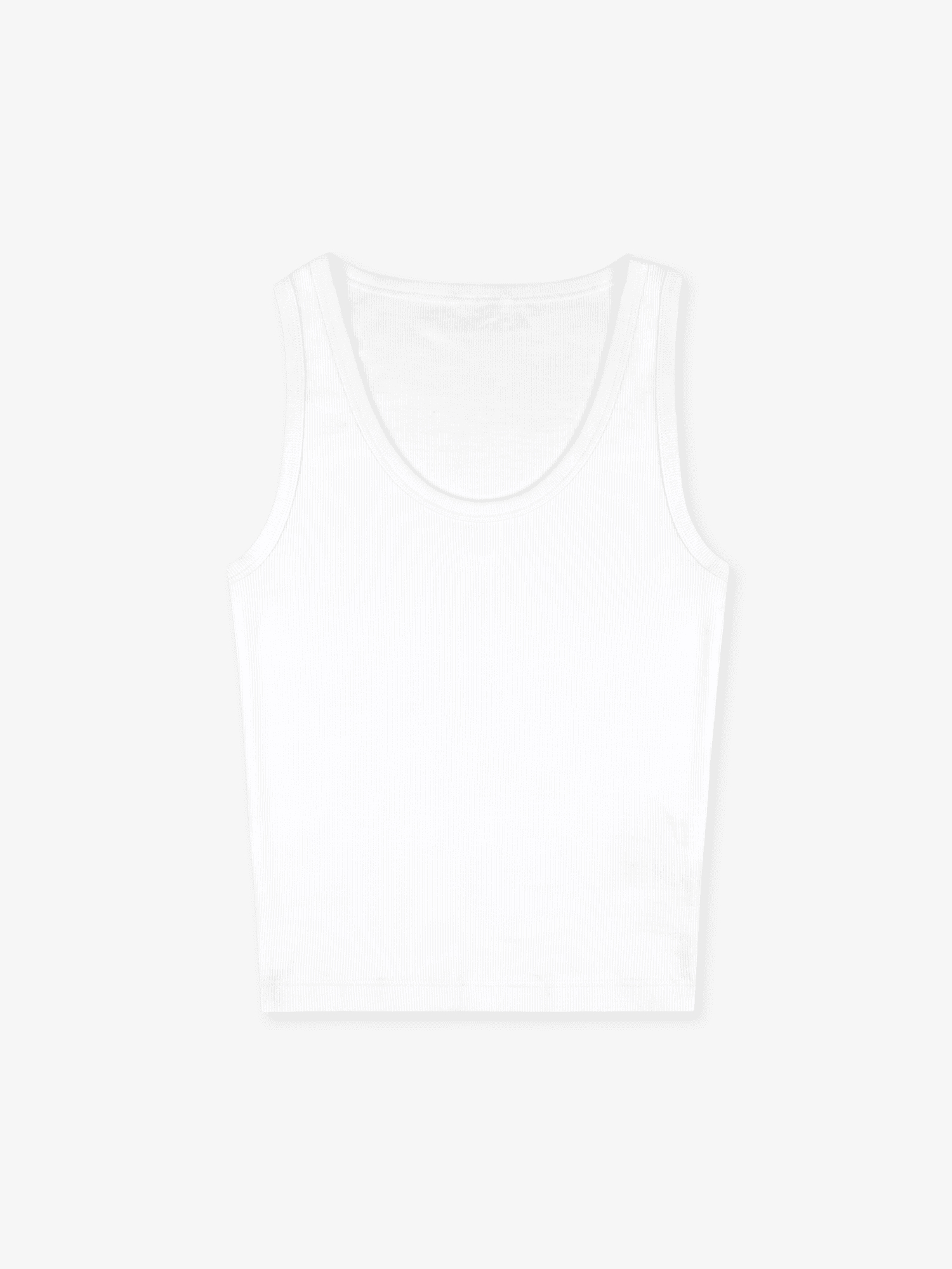 Classic Ribbed Tank Top — flat product shot
