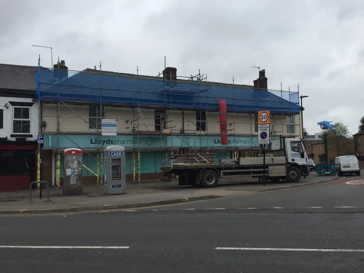 Commercial scaffolding project
