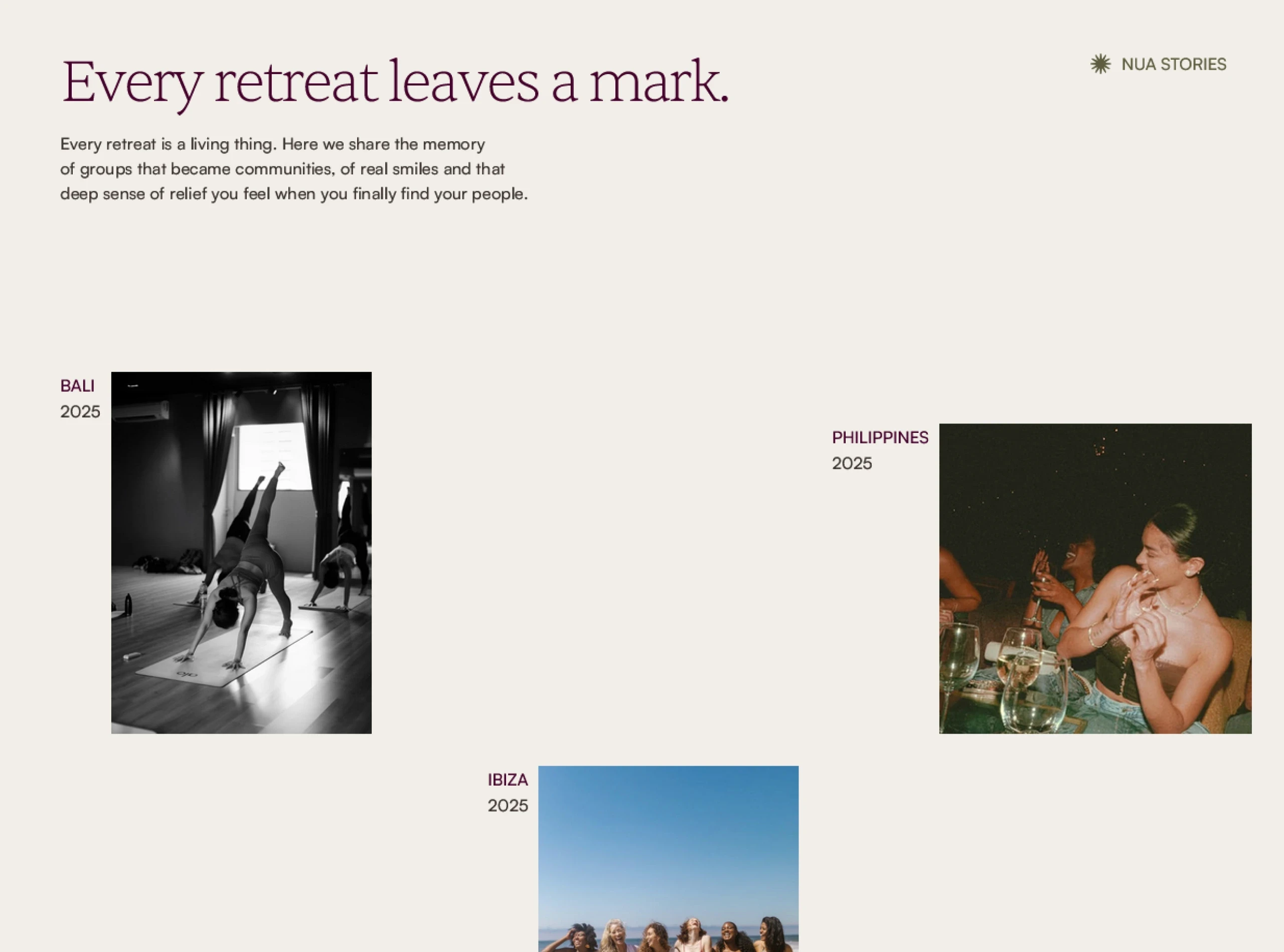 Diseñadora web para proyecto de retiros wellness