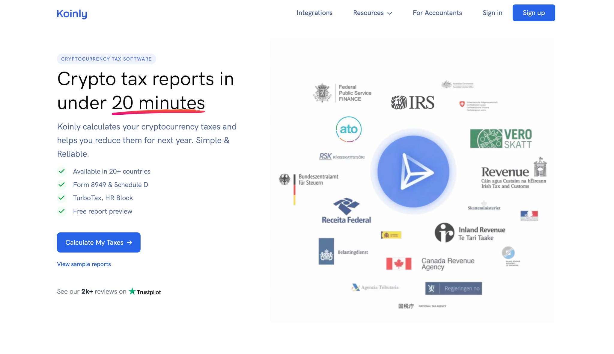 Koinly Tax Dashboard