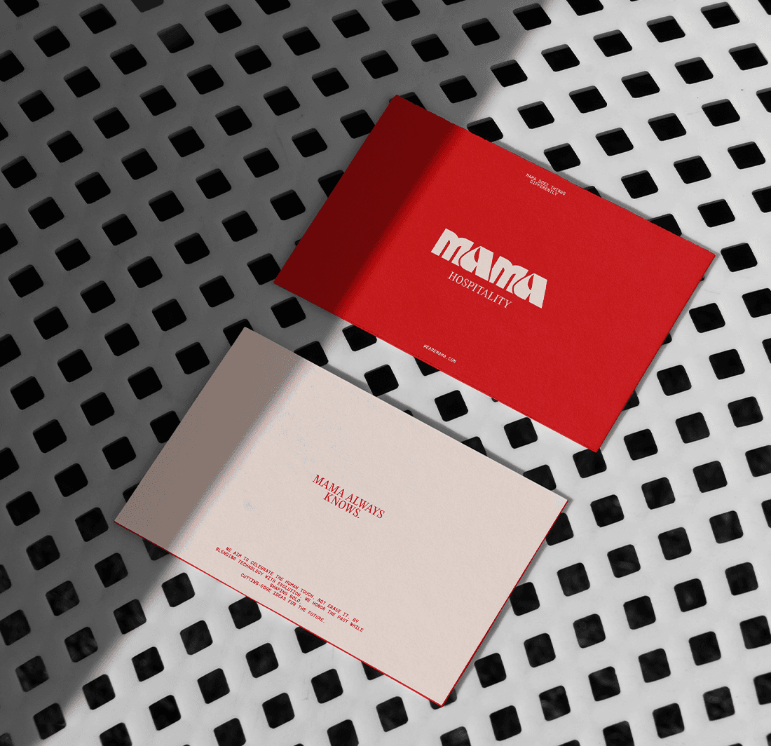 MAMA brand identity — packaging design application